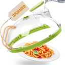 12 Inch Microwave Splatter Cover, Upgraded Microwave Cover for Food with Water Steamer, Integrated Handle, Splatter Guard, Cookware lid, House Warming Gifts New Home, Green