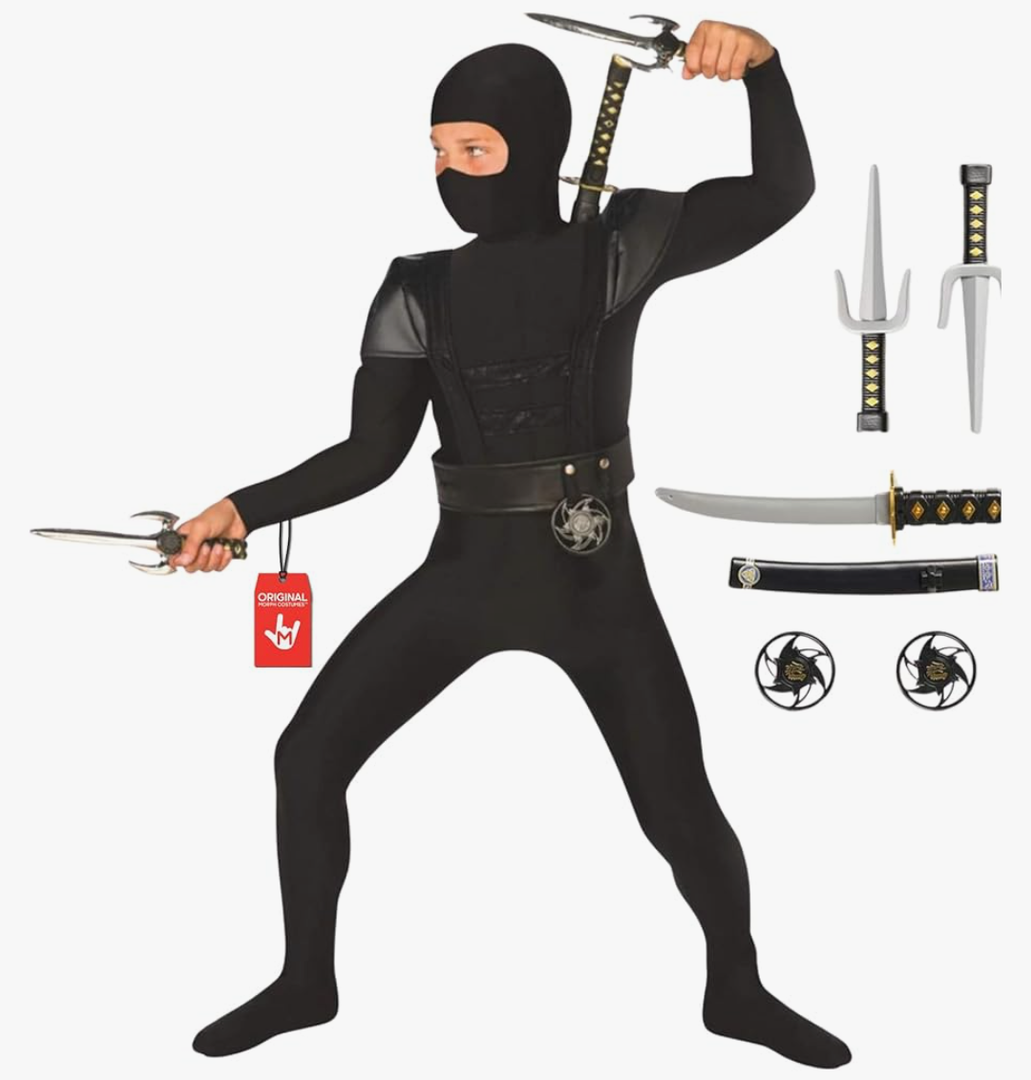 Morph Ninja Costume Kids, Boys Ninja Costume, Boys Halloween Costume, Halloween Costumes for Kids, Medium