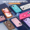 3 x Hython Case for iPhone 15 Plus Case Magnetic Translucent Matte Phone Cases 6.7" [Compatible with MagSafe] Thin Slim Fit Shockproof Bumper Hard Protective Cover for Women Men Girls, Light Purple