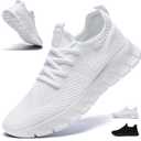 CMNZHK Womens Running Shoes Tennis Sneakers White Size 9 Slip on Walking Gym Work Shoes Non Slip Athletic Workout Comfortable Lightweight Casual Shoe