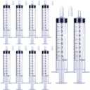 10 Pack 10ml Syringe for Liquid, Oral, Scientific Labs, Measurement, Dispensing, with Cap, 10cc Syringes