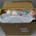 Domensi 6 Sets Wedding Centerpiece for Table Decoration Blush Pink Artificial Fake Rose Flower with Metal Vase Faux Silk Rose Bouquet Floral Arrangement for Bridal Shower Home Dining