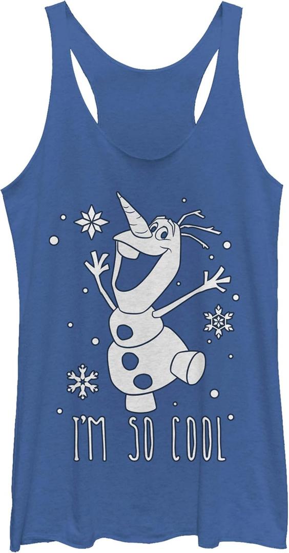 Fifth Sun Women's Frozen So Cool Tri-Blend Racerback Layering Tank (Large, Royal Blue Heather)