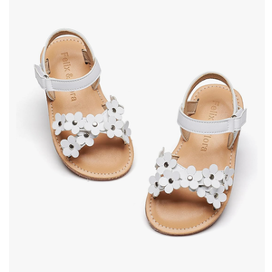 Felix & Flora Toddler Girl Sandals -Flower Girl Dress Shoes Open Toe Little Kid Summer Flats Size 5 Felix & Flora Toddler Girl Sandals -Flower Girl Dress Shoes Open Toe Little Kid Summer Flats Size 5