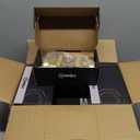 6 Pack Brushed Gold Door Knob with Square Rosette, Heavy Duty Door Knob with Lock, Interior Door Handles for Bath & Bed, (Satin Brass)