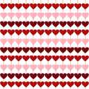 12 PCS Valentines Banner, Hanging Valentines Decor, Pre-Assemble Heart Banner Galentines Day Decorations for Holiday Classroom School Home Backdrop DecorRed, Pink, Burgundy