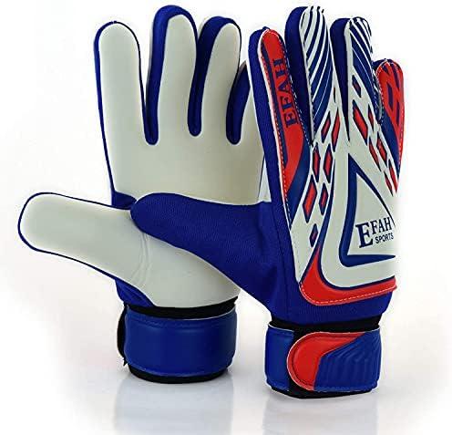 EFAH SPORTS Soccer Goalie Goalkeeper Gloves for Kids Boys Children Football Gloves with Strong Grips Palms