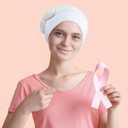 6 Pcs Polyester Chemo Turban Headwear Soft Cancer Headwear Elastic Chemo Hats for Women Head Scarf with Hair Loss