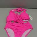 AI'MAGE Womens High Waisted Bikini Sets Tummy Control Bathing Suits Halter Two Piece Swimsuit Modest Bikini 2025 (Small, Hot Pink)