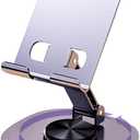 Metal Cell Phone Holder, Adjustable Viewing Angle, Works with All Smartphones and Tablets for Desk, Office, Home and Kitchen