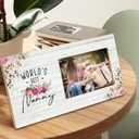 SRADMO Nanny Gifts - World's Best Nanny 12x6 inch Wooden Tabletop Photo Frame