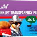 Uinkit 30 Sheets Pintable Transparency Film Acetate Clear Sheets for Crafts 8.5x11 OHP Overhead Projector Film For Inkjet Printer Quick-Dry