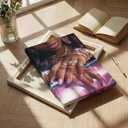 Framed Pink Black Girl Canvas Wall Art Gorgeous Black Women Shiny Wall Decor Picture Fashion African American Woman Pink Nails Jewelry Poster Print for Living Room Bedroom Artwork Home Decoration, 23.5x15.5