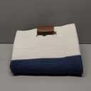 Laundry Hamper 96L Extra Large Laundry Basket, Woven Blanket Basket, Cotton Woven Storage Hamper with Handles for Living Room, Large Baskets for Pillows, Blankets, Clothes-Gradient Blue