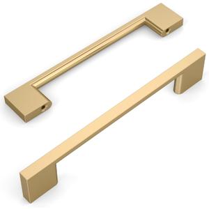Amerdeco 10 Pack Champagne Bronze Cabinet Pulls 6.25 Inch(160MM) Hole Centers Kitchen Cabinet Handles Cabinet Hardware Kitchen Handles for Cabinets Cupboard Handles Drawer Pulls ZH0060