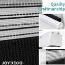 Joydeco Cordless Zebra Blinds for Indoor Windows, 35" W x 75" H, Black