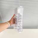 Yesesion Plastic Cable Organizer Box with 7 Compartments, Clear Cords Storage Case for Desk Drawer Accessories, Phone Charger, Art Crafts, Stationery Holder for Marker Pen, Pencils, Crayons