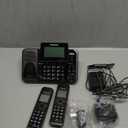 Panasonic Cordless Phone System, 2 Line with 2 Handsets - Answering Machine, Link2Cell, 3-Way Conference, Call Block, Long Range DECT 6.0, Bluetooth - KX-TG9542B (Black)