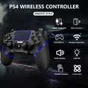 SZDILONG Upgraded Wireless Controller for Ps4 Gamepad Compatible with Ps4/Pro/Slim/Windows PC,Joystick for PS4 with Touchpad/Stereo Headphone Jack/Six-axis Motion Control/Charging Cable (BLACK)