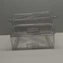 Vtopmart 2 Pack Large Stackable Storage Drawers,Easily Assemble Clear Acrylic Bathroom Closet Undersink Organizers,Plastic Storage Bins for Cabinet,Kitchen Pantry,Medicine Organization