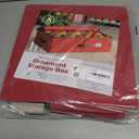 ZOBER Underbed Christmas Ornament Storage Box - Stores 64 3" Ornaments, With Dividers - Tear Proof 600D Oxford Fabric, Ornament Organizer Storage Box, Durable Christmas Containers Holder - Red