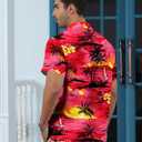 KYKU Hawaiian Shirt for Men: Tropical Summer Beach Short Sleeve Button Down Shirt with Pocket (XL)