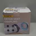 Magnetic Dryer Vent Coupling DV180 Dryer Vent Hose Magnetic Connector Kit-Quick Connection and Disconnection Strong Magnet Self-Alignment Airtight Seal Easy to Clean Included a 3ft 4" Duct & 2 Clamps