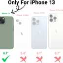 JELE Shockproof Designed for iPhone 13 Case, Liquid Silicone Phone Case with [Soft Anti-Scratch Microfiber Lining] Military Grade Drop Protection Slim Thin Cover, 6.1 inch, Calke Green