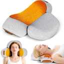 Shrandi 3-in-1 Neck Massager Pillow- Cervical Rechargeable Massage Neck Hump for Back Shoulder Pain Relief, with Heat, Traction, Hump Corrector