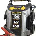 STANLEY J509 Portable Power Station Jump Starter 1000 Peak Amp Battery Booster, USB Port, Battery Clamps
