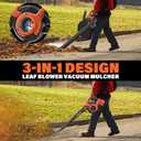 MAXLANDER Cordless Leaf Blower & Vacuum with Bag, 3-in-1 Brushless Battery Powered Leaf Vacuum Mulcher 40V 170MPH 360CFM 5 Speeds Leaf Blowers for Lawn Care 2x4.0Ah Battery & Charger Included