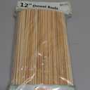 DaTpuik 1/4 x 12 Inch 50 PCS Dowel Rods Wood Sticks Wooden Dowel Rods - Unfinished Bamboo Sticks - for Crafts and DIYers, Set of 2