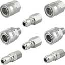 Pressure Washer Quick Connect 3/8 Inch, Pressure Washer Fittings, Stainless Steel Adapter Set, Female and Male Thread, 8 Pieces