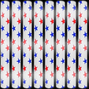 Junkin 72 Pcs 4th of July Glow Sticks Bulk 15.8" Red White Blue Foam Independence Day LED Glow Sticks with 3 Flashing Mode Star Pattern Patriotic Light for Memorial Day Birthday Party