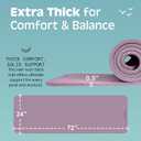 Retrospec Solana Yoga Mat Thick 1/2in Non-Slip Workout Mat with Nylon Strap - 72x24in Exercise Mat for Pilates, Stretching & Fitness - BPA Free, Easy Clean