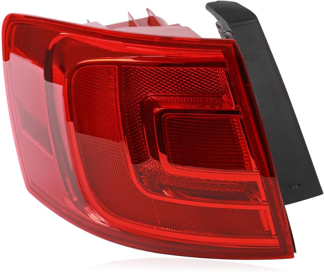 Tail Lights Outer Assembly Compatible with 2011-2018 Volkswagen Jetta OE Style Left Driver Side Rear Light Taillights Replacement for 5C6945095D