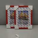 wyooxoo 9x12 Picture Frame Red Made of Solid Wood Photo Frames Display Pictures 6x8 with Mat or 9x12 Without Mat Colorful Frame For Horizontal Vertical Wall Mounting