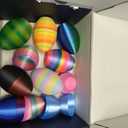 Dketlu Easter Eggs, Colorful 3D Printed Bunny Eggs Fillers Toys, Suitable for Easter Basket Stuffers, Party Favors, Kids Gifts, Egg Hunts and Desktop Decor