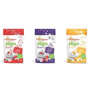 Happy Baby Organic Yogis FreezeDried Yogurt & Fruit Snacks, 3 Flavor Variety Pack, 1 Ounce, 3 Count, Best By: 15 JUL 2026
