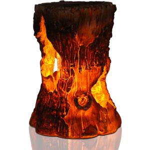 pearlstar Solar Lanterns Outdoor Tree Stump Fire Flame Light Halloween Decorative Solar Powered Lantern Waterproof Decor for Patio Garden Yard Pathway Lawn Deck,1PACK