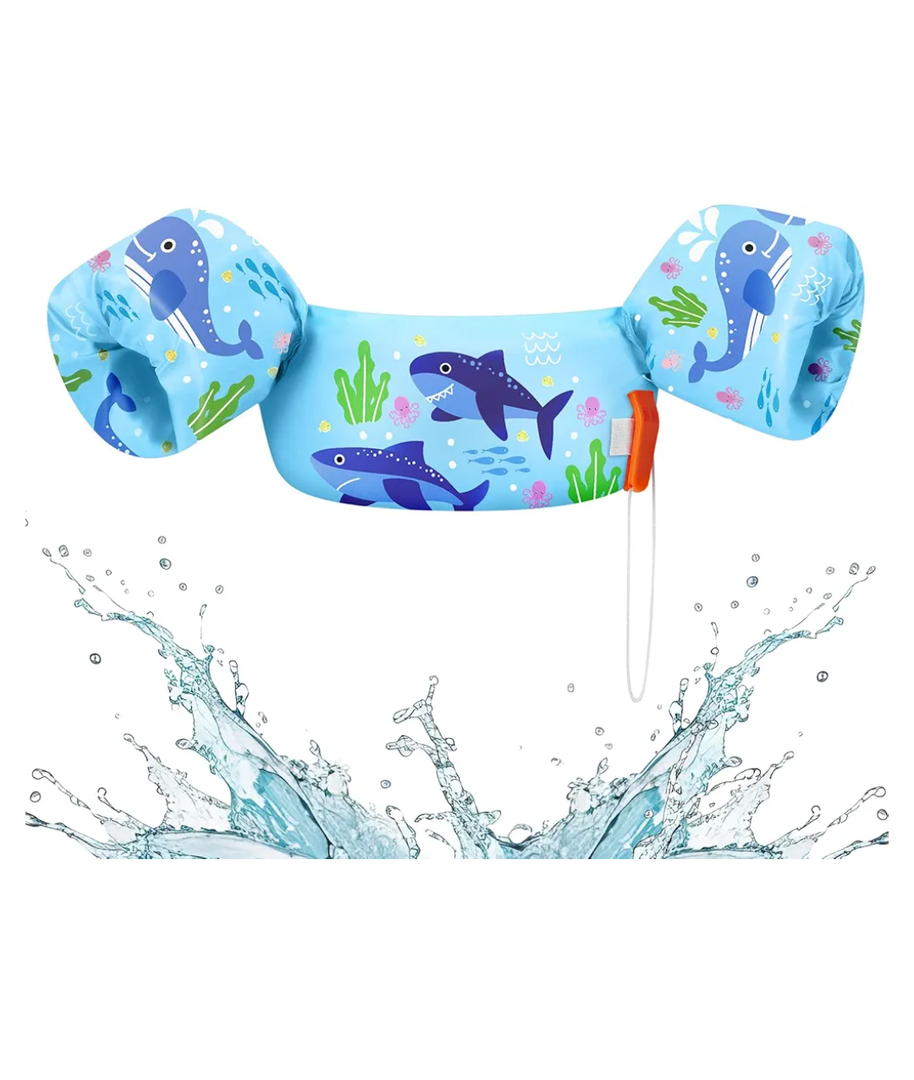 HeySplash Swim Vest for Kids, Toddler Pool Floaties Fit 20-50/70 Lbs, Children Swimming Vest with Adjustable Strap, Swim Jacket Water Wing Arm Float, Puddle Sea Beach Boat Jumper Boy Girl Baby