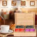 PCTHGMJ Bamboo Covered Wooden Box, Designed as a set of Five Usable Stash Box, Many Household Items can Be Packed Into Storage Chest