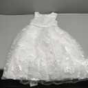 A line Wedding Pageant Lace Flower Girl Dress with Belt 2-12 Year Old (10, A-white)
