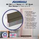 Randall Manufacturing Co., Inc | Door Sweeps – Aluminum & Brush | Brush Sweeps for Gaps Up to 1” | Brown Trim with Black Brush | 3 Feet | 3/4" Brush | Fill Gaps & Keep Unwanted Debris Out