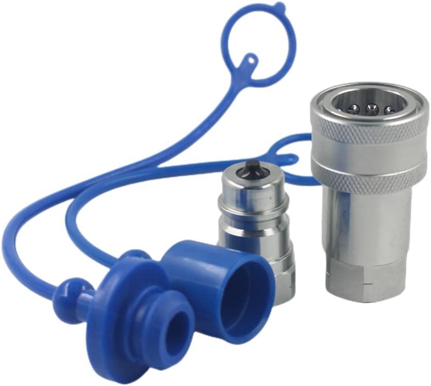 1/4" NPT ISO 7241-A Hydraulic Quick Connect Couplers Set Tractor Hydraulic Quick Disconnect Coupler Hydraulic Coupling