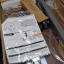 Vaunn Medical Pneumatic Adjustable Overbed Bedside Table With Wheels (Hospital and Home Use) (Walnut Brown)