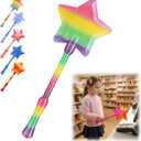 Credit Card Wand 3D Printed Tap to Pay Wand,Magic Fairy Wand Credit Card Holder,Star Magic Wands Contactless Payment Card Holder for Debit NFC Checkout Cards Payment for Party Favors Gifts,Rainbow
