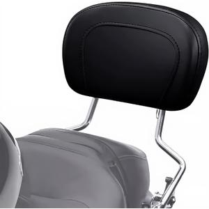 Passenger Sissy Bar Backrest Pad Compatible with Harley Touring Road King Street Electra Glide 1997-2022 - Waterproof PU Leather Cushion for Detachable Upright Sissy Bars