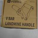 V Bar T-Bar Row Landmine Handle Attachment for Barbell Bars, Solid Mine Double D Row Handle Grips with Non-Slip Rubber Grips, T-Row Attachment for Olympic Strength Training Bars