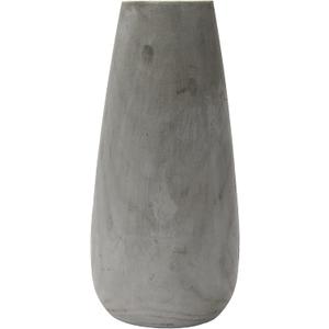 Creative Co-Op Tall Paulownia Wood Vase with Washed Finish, Grey
